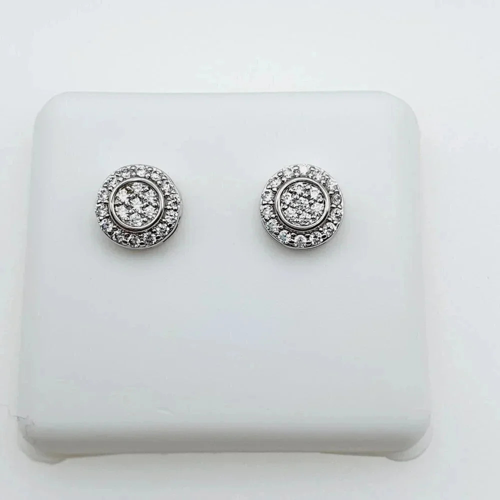 "925 Sterling Silver Plated CZ Earrings, INUS1BR177